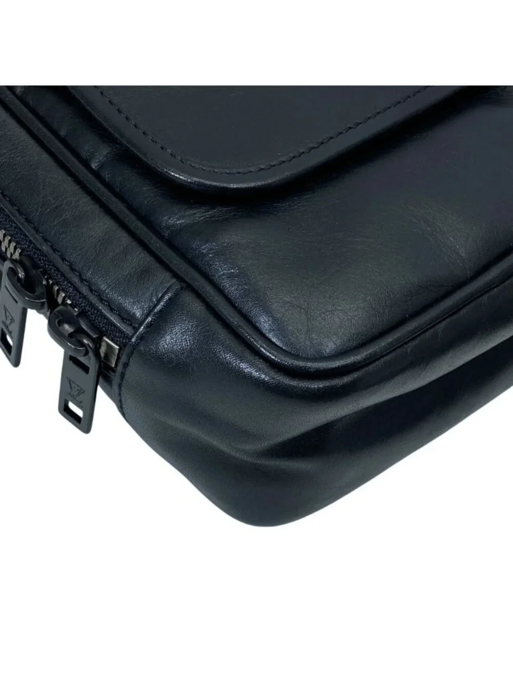 Louis Vuitton Monogram Diffille Peonia Shoulder Bag Leather Black Fine Daily